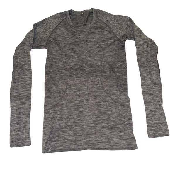 Lululemon Swiftly Tech Long Sleeve Crew Sz 6 Heathered Grey Orig $78 - Picture 5 of 10